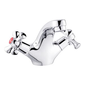 Смеситель для умывальника Kroner KRM Rhein - C010 двухвентильный, хром