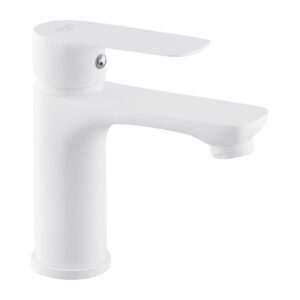 Смеситель для умывальника Kroner KRM Fulda - W010 однорычажный, белый матовый