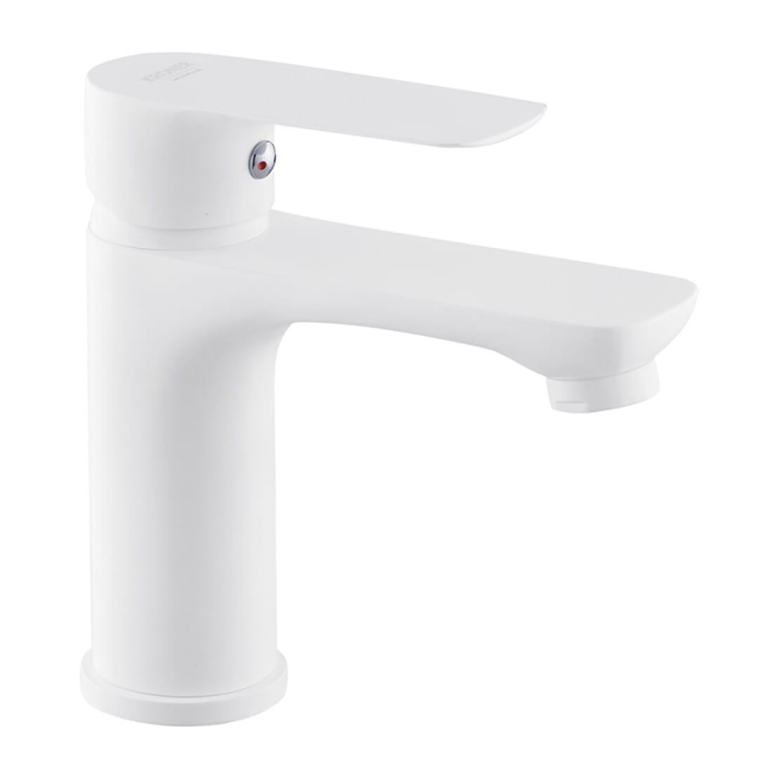 CV018077_1 Смеситель для умывальника Kroner KRM Fulda - W010 однорычажный, белый матовый
