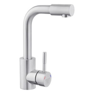 Смеситель для умывальника Kroner KRP Edelstahl Klassisch - ESG012 однорычажный, сталь