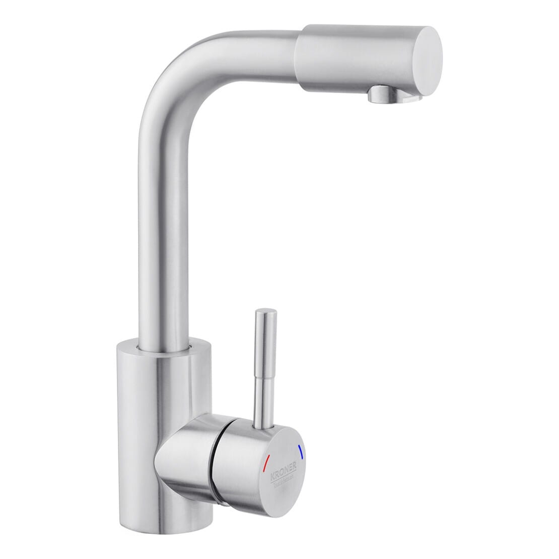 CV023008_1 Смеситель для умывальника Kroner KRP Edelstahl Klassisch - ESG012 однорычажный, сталь