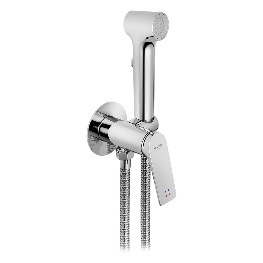 CV035508_1 Гигиенический душ Kroner KRP Graz SCH082 скрытого монтажа, однорычажный, черный матовый (CV035507)