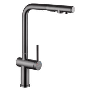Смеситель для кухни Kroner KRP Kuche - GRP03839 однорычажный, графит матовый