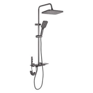 Душевая система Agua Acero-Avion с изливом, металл, графит матовая (04759AM)