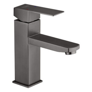 Смеситель для умывальника Kroner KRP Edelstahl Kubus - PVD010 однорычажный, графит матовый