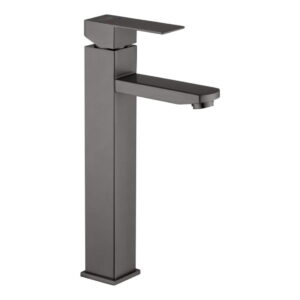 Смеситель для умывальника Kroner KRP Edelstahl Kubus - PVD010-3 однорычажный, графит матовый