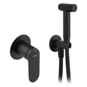 Гигиенический душ Kroner Element 211234-3801 скрытого монтажа, однорычажный, черный матовый (CV035993)