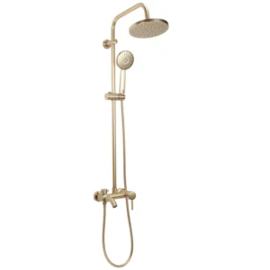 Душевая система Rea Luis с изливом, латунь, золотой матовая (REA-P7051)