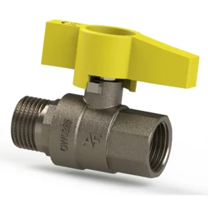 Газовый кран Aquaforce МШГ 15 1/2" ВН прямой, латунь