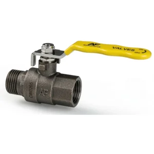 Газовый кран Aquaforce РШГ 15 1/2" ВН прямой, латунь