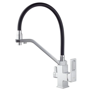 Смеситель для кухни Koer KB-72009-01 двухрычажный, хром (KR5006)