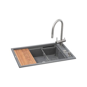 Многофункционая мойка GRANADO Royal Estella 780x500 врезная, графитовая