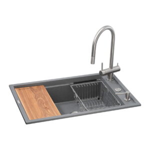 Многофункционая мойка GRANADO Royal Estella 780x500 врезная, графитовая