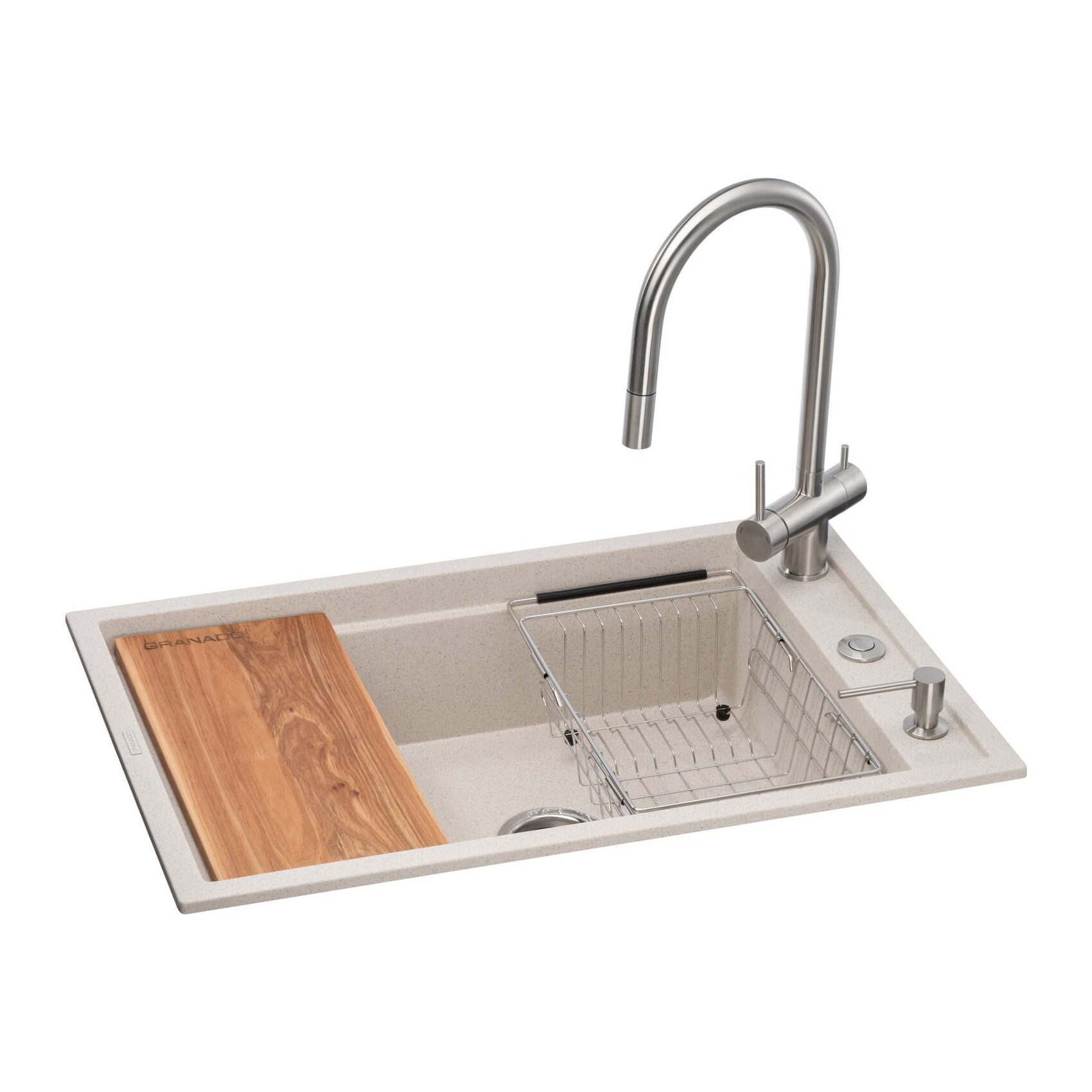 GRA-25782_1 Многофункционая мойка GRANADO Royal Estella 780x500 врезная, терра