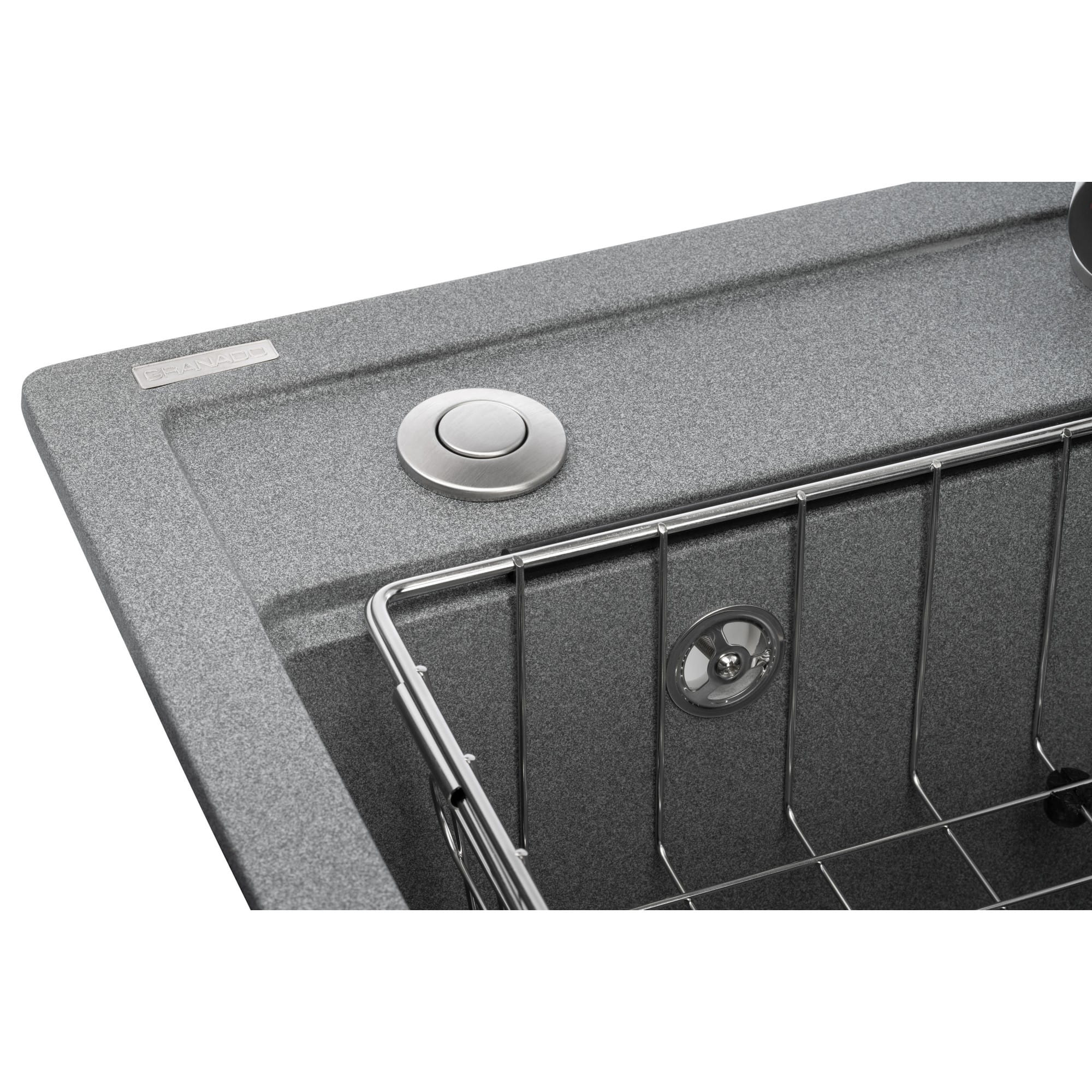 GRA-25789_3 Многофункционая мойка GRANADO Royal Artes 650x497 врезная, графитовая