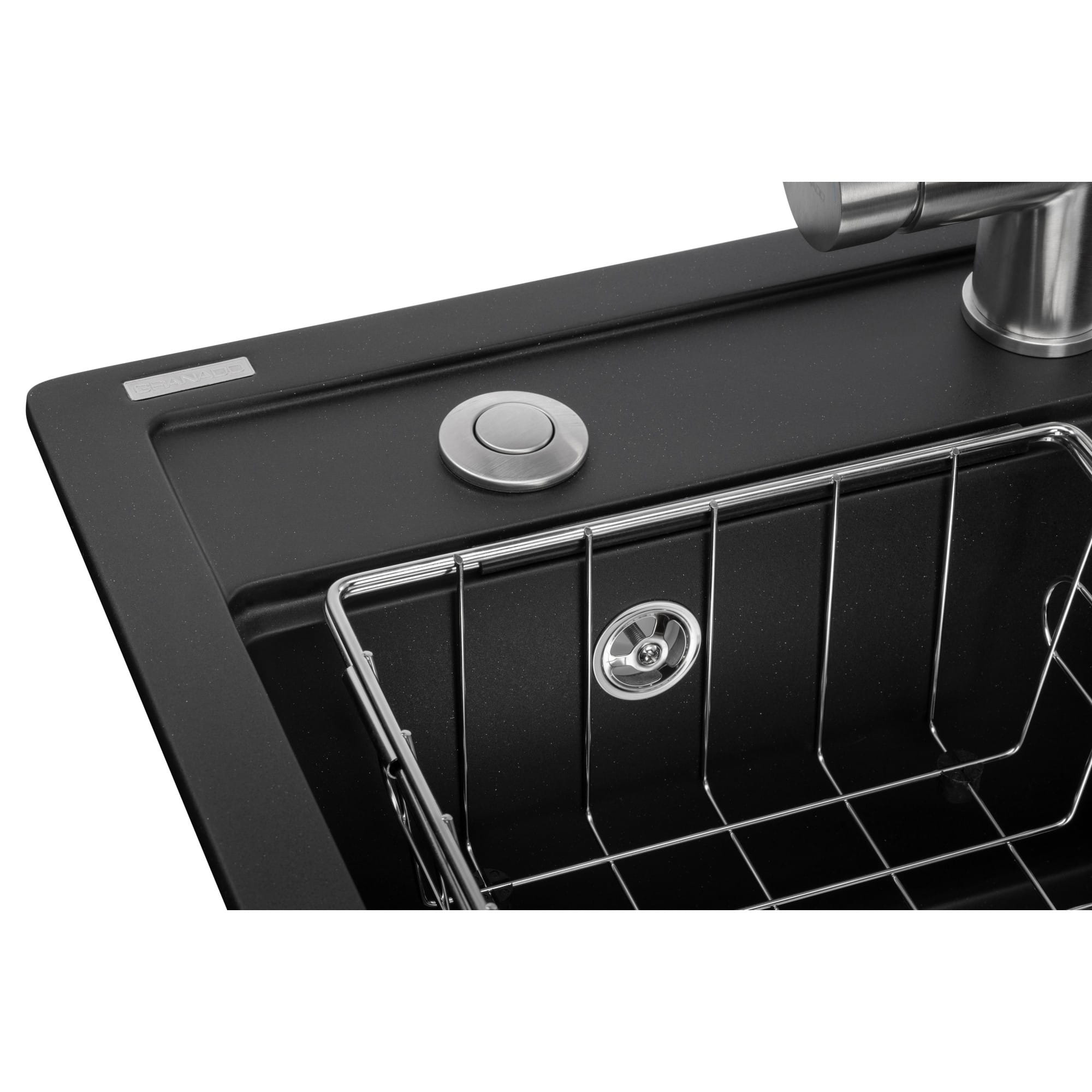 GRA-25790_3 Многофункционая мойка GRANADO Royal Artes 650x497 врезная, чёрная