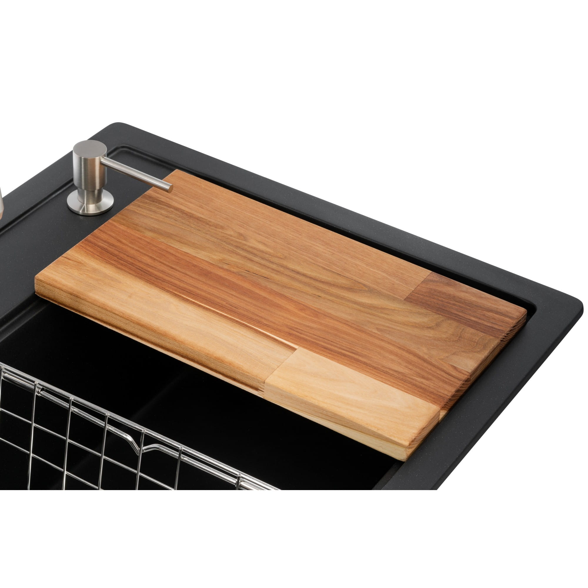 GRA-25790_4 Многофункционая мойка GRANADO Royal Artes 650x497 врезная, чёрная