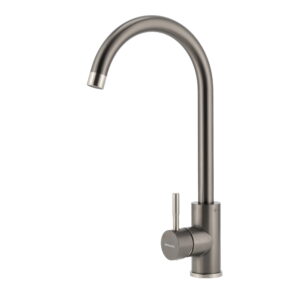 Смеситель для кухни GRANADO Elche LUX однорычажный, чёрный/хром