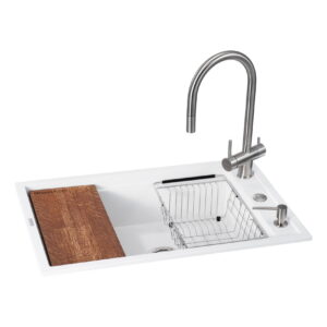 Многофункционая мойка GRANADO Royal Estella 780x500 врезная, белая