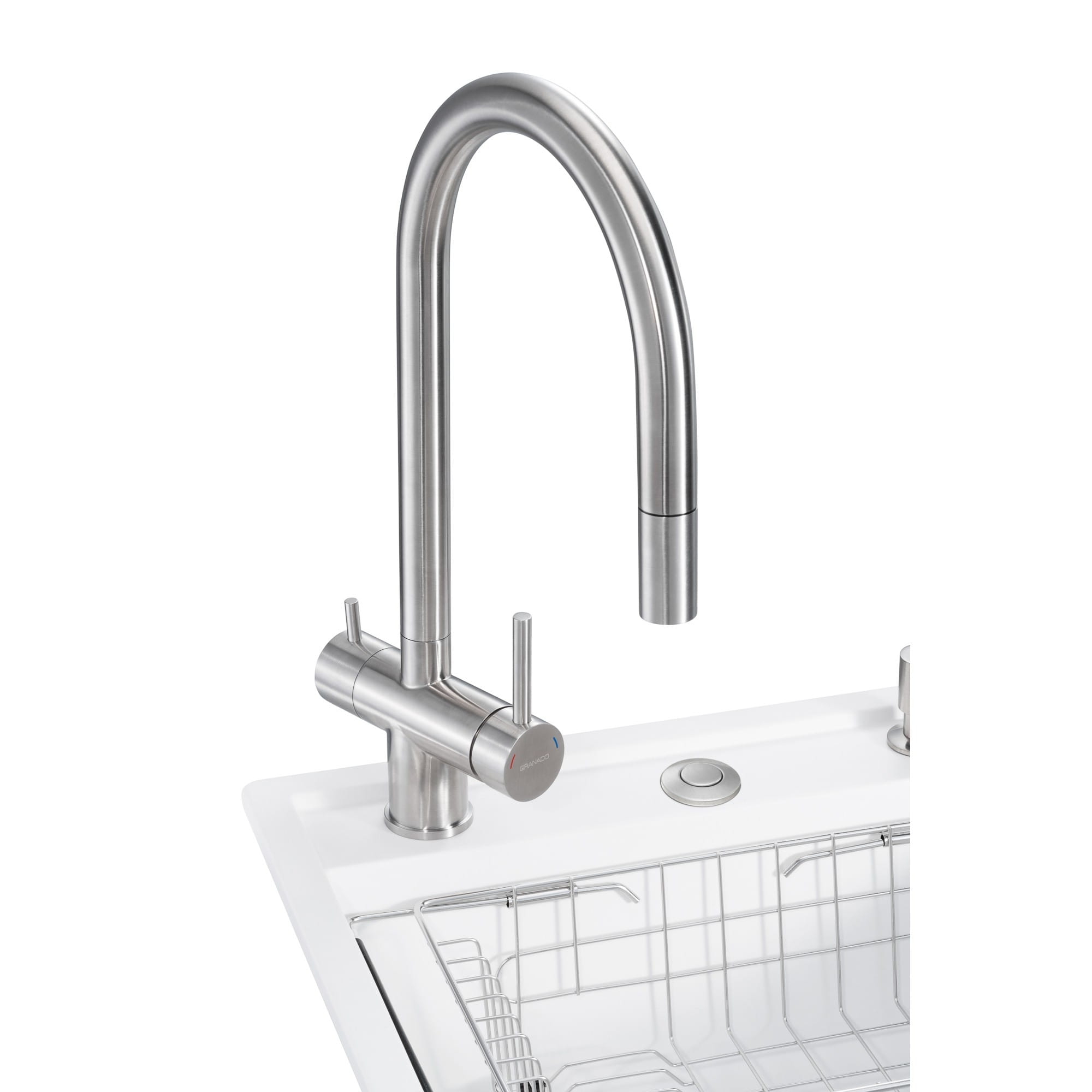 GRA-27007_5 Многофункционая мойка GRANADO Royal Estella 780x500 врезная, белая