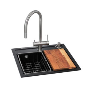 Многофункционая мойка GRANADO Royal Lerida 560x510 врезная, чёрная