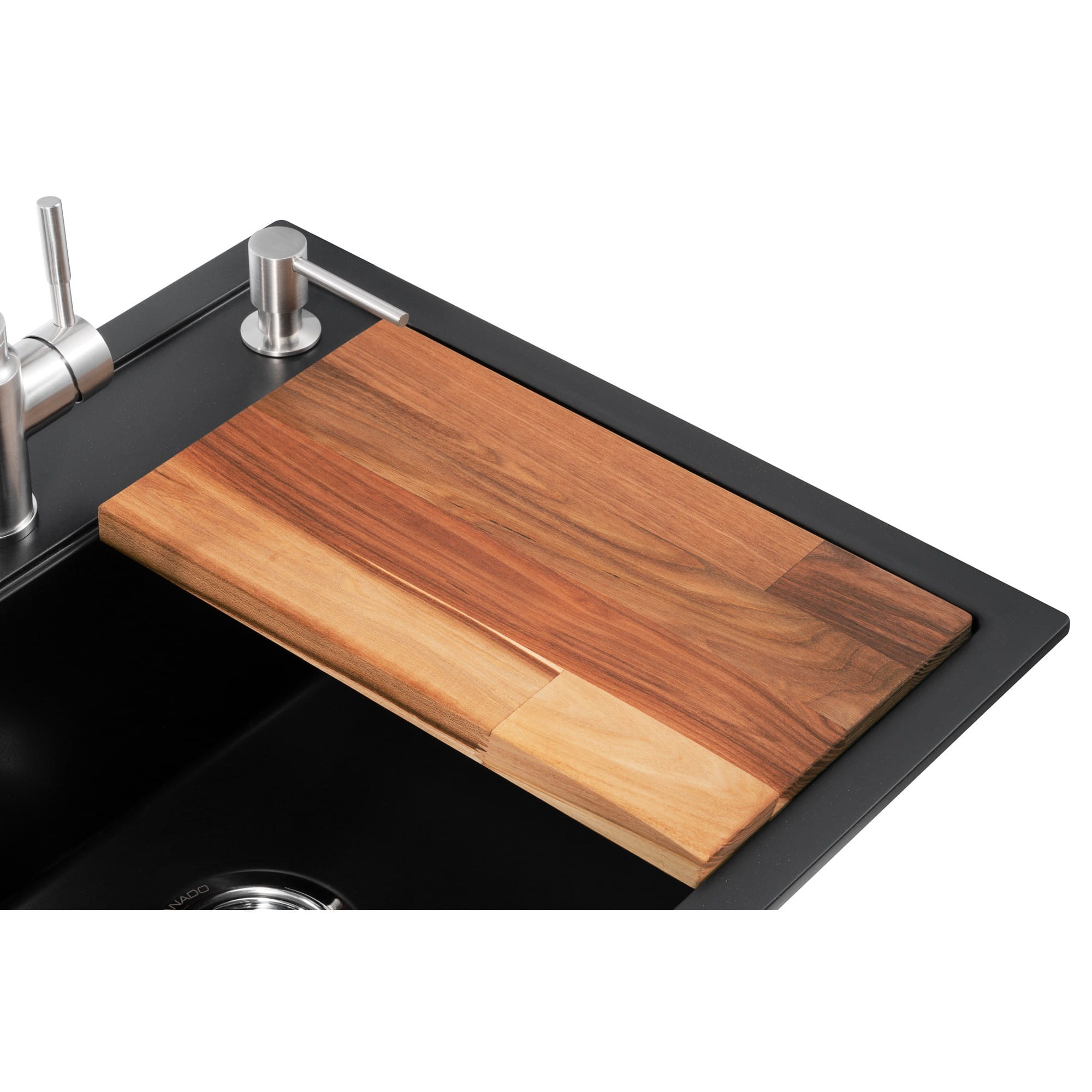 GRA-27131_3 Многофункционая мойка GRANADO Royal Lerida 560x510 врезная, чёрная