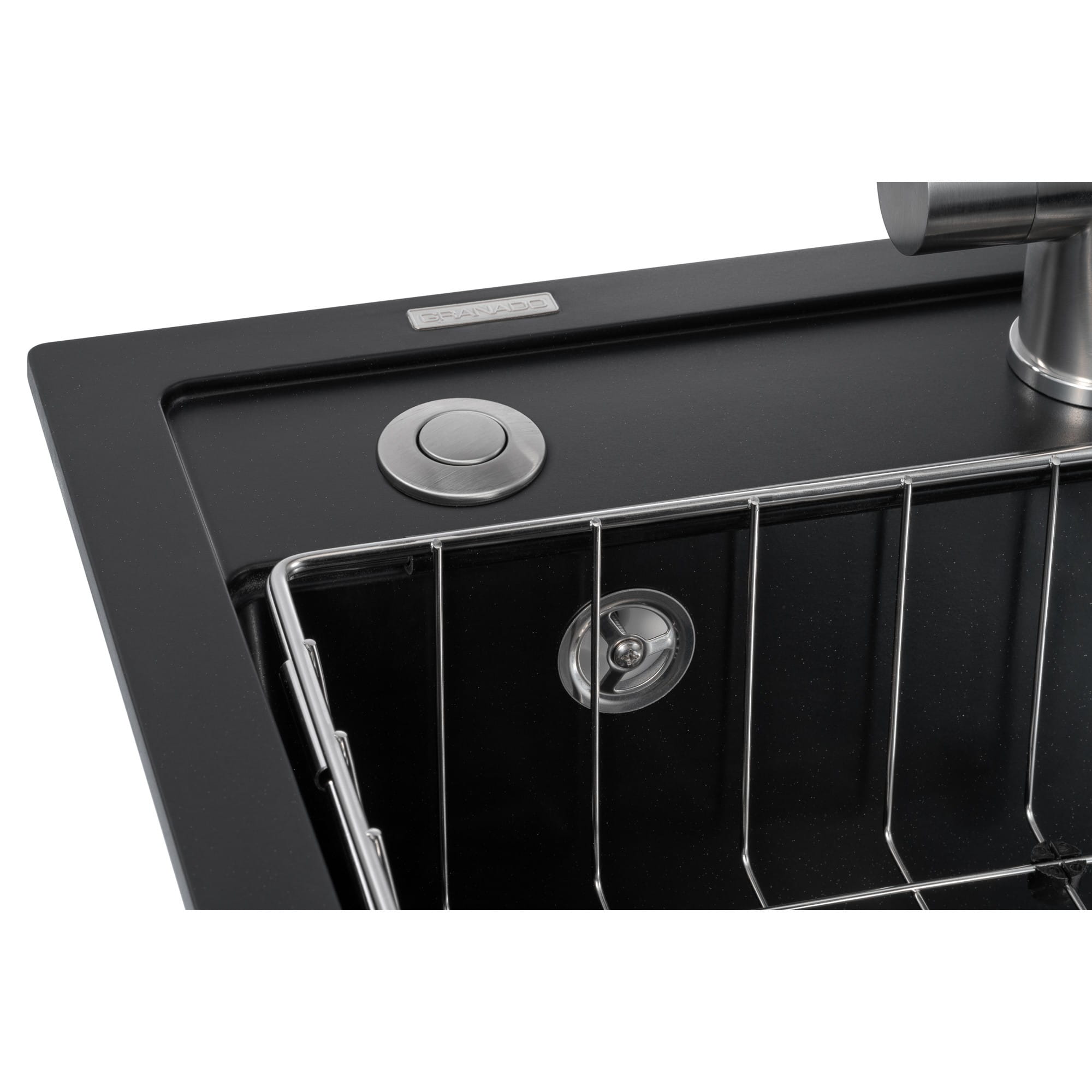 GRA-27131_5 Многофункционая мойка GRANADO Royal Lerida 560x510 врезная, чёрная