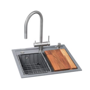 Многофункционая мойка GRANADO Royal Lerida 560x510 врезная, графитовая