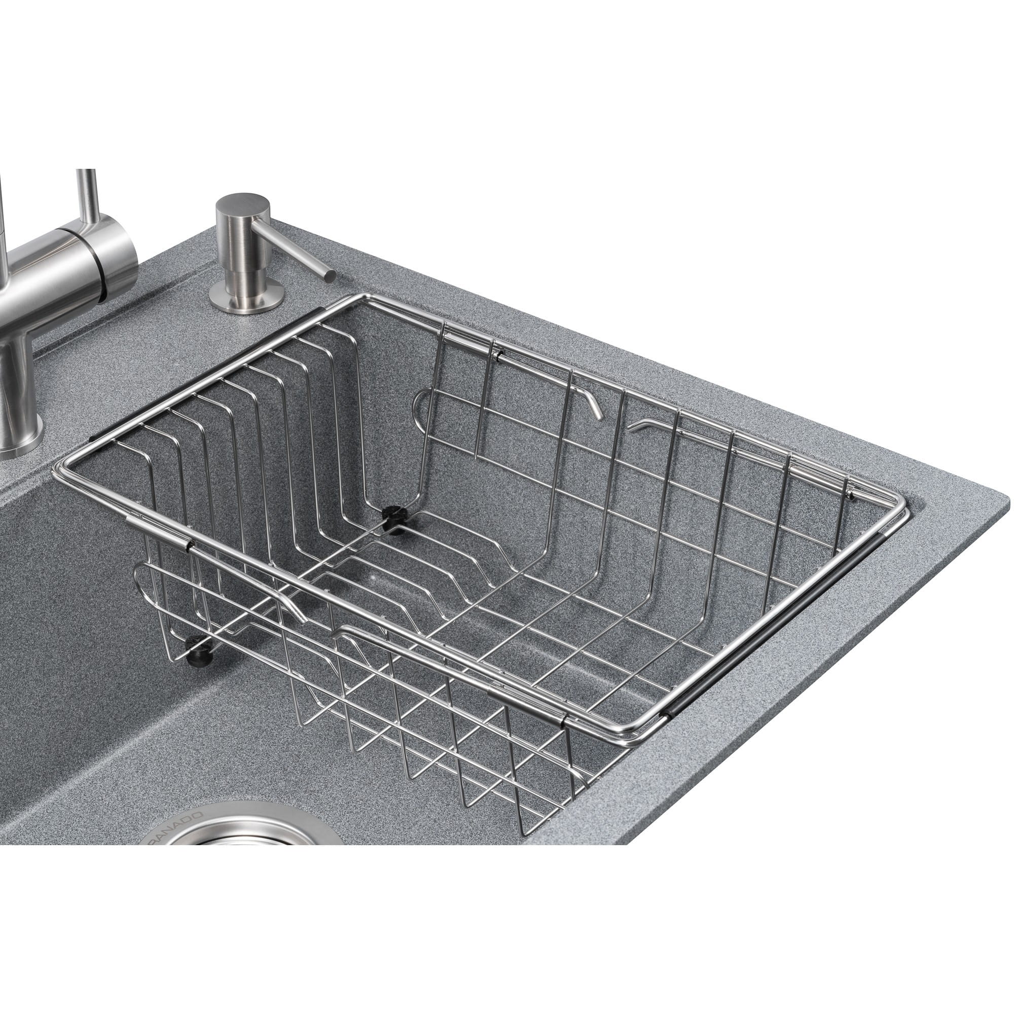 GRA-27143_4 Многофункционая мойка GRANADO Royal Lerida 560x510 врезная, графитовая