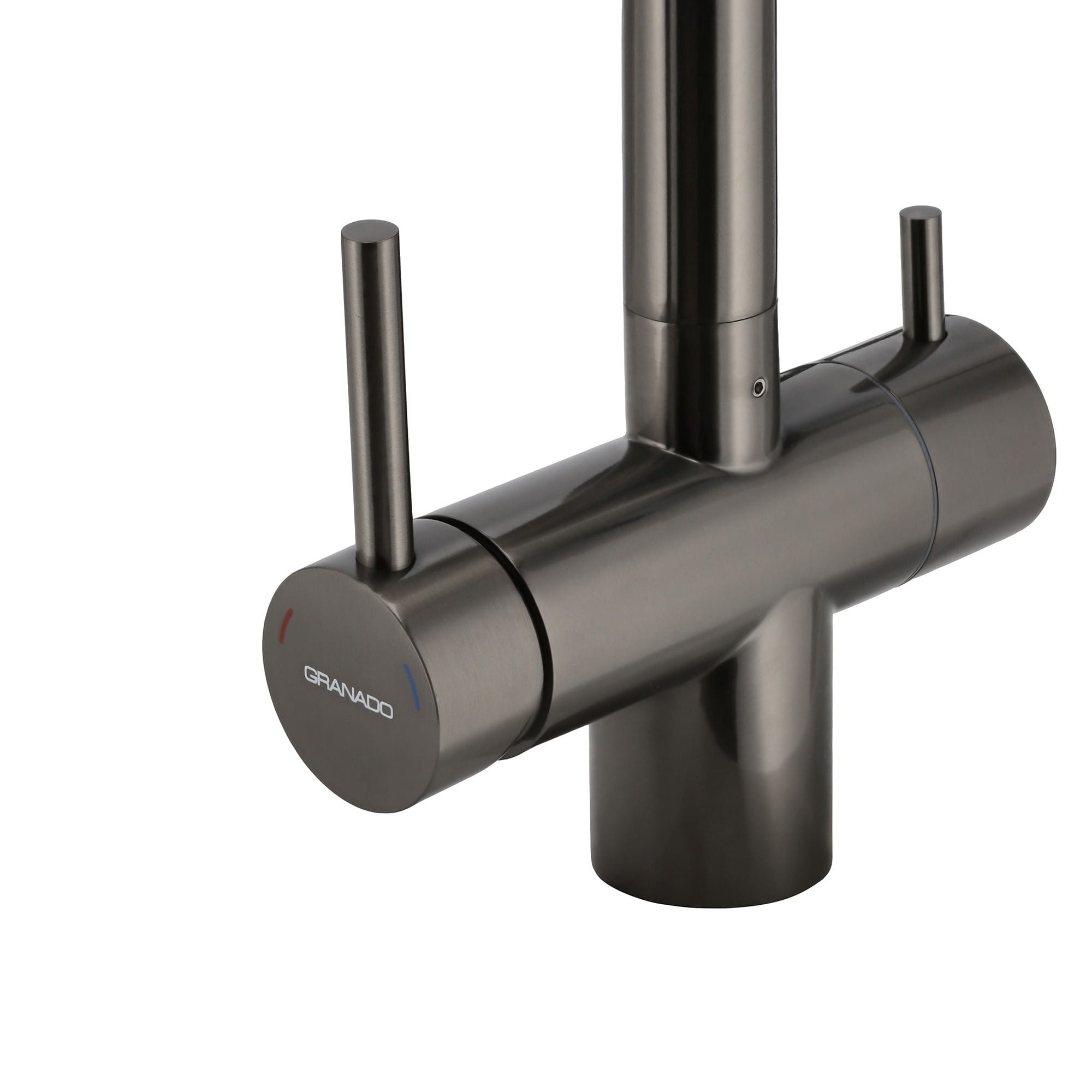 GRA-28530_4 Смеситель для кухни GRANADO Ferrol однорычажный, чёрный/хром