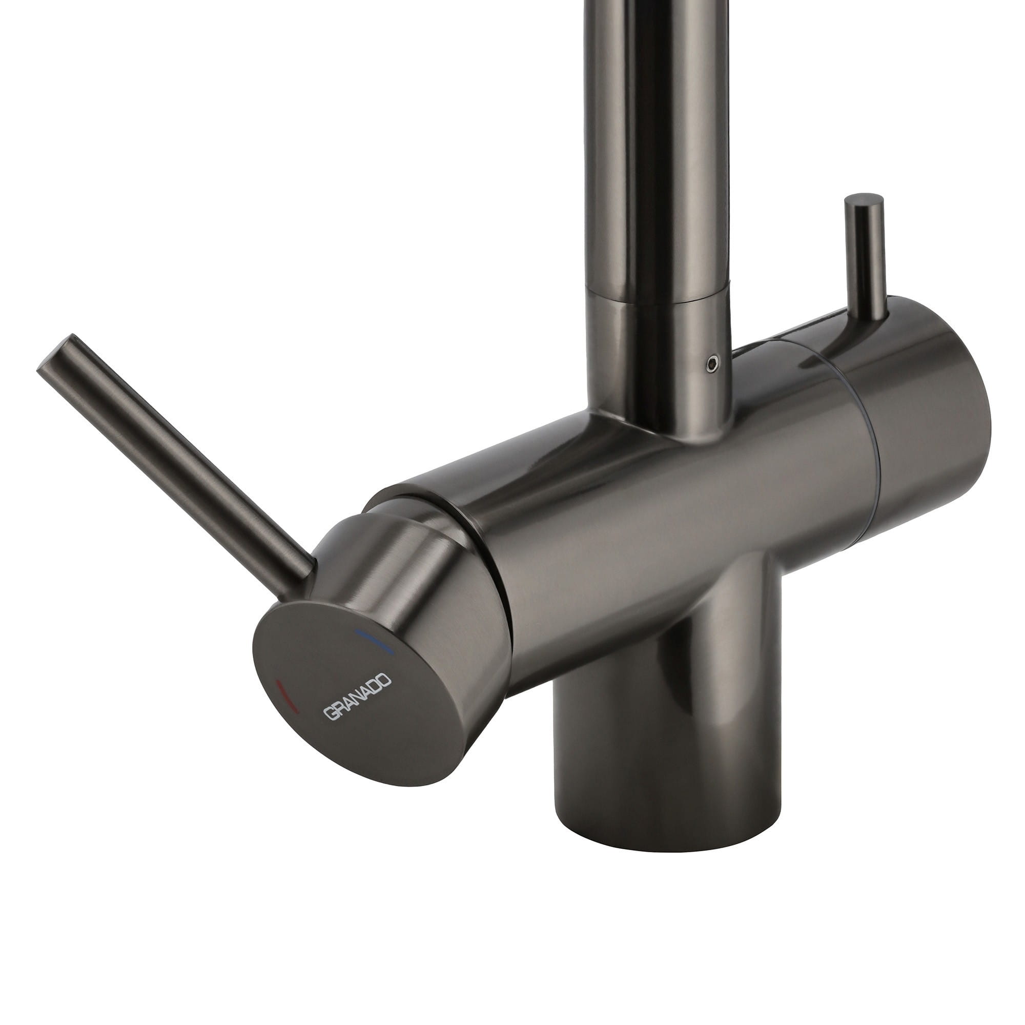 GRA-28530_5 Смеситель для кухни GRANADO Ferrol однорычажный, чёрный/хром