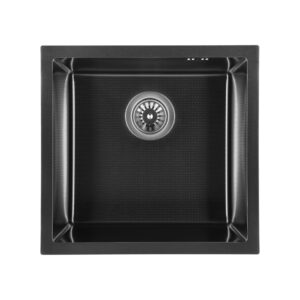 Кухонная мойка GRANADO Under Top 450x430 врезная, прямоугольная, чёрная