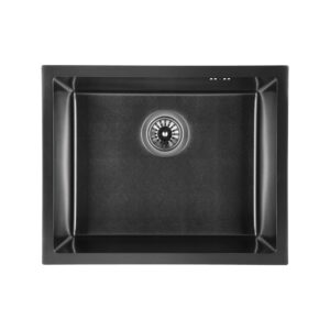 Кухонная мойка GRANADO Under Top Max 530x430 врезная, прямоугольная, чёрная микродекор
