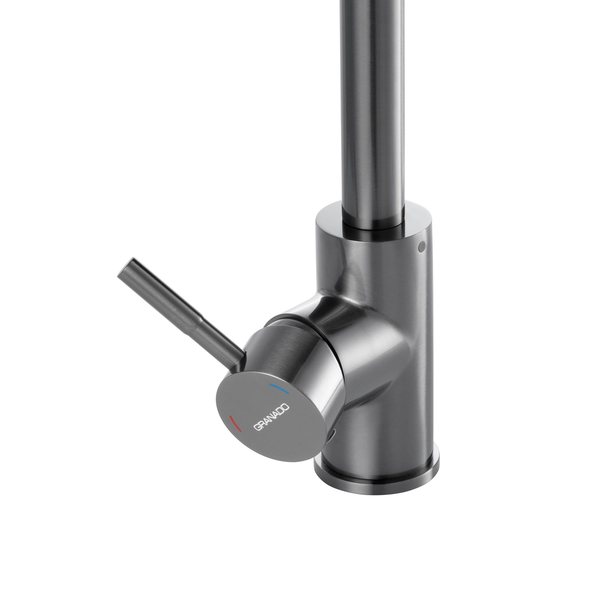 GRA-29301_4 Смеситель для кухни GRANADO Oviedo LUX однорычажный, чёрный/хром