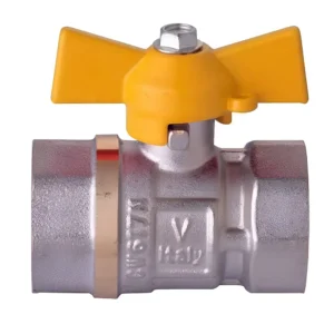 Газовый кран Water Valve 3/4" ВВ прямой, латунь