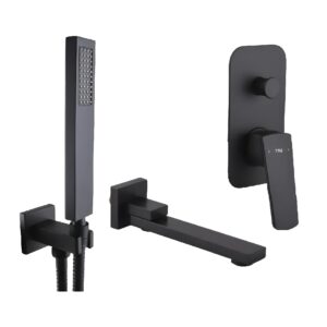 Смеситель для ванны Topaz Lexi однорычажный, чёрный