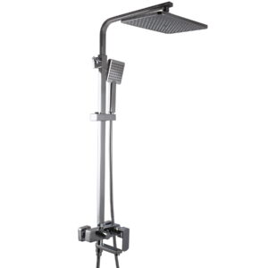 Душевая система Glubus Lux Alfa GLAL-1007 с тропическим душем, латунь, хром