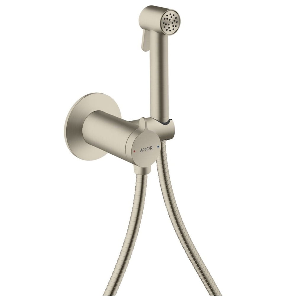 hansgrohe-29242820 Гигиенический душ Axor S скрытого монтажа, однорычажный, никель матовый (29242820)