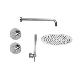 Душевая система Paffoni JO с термостатом, металл, хром (KIT_CASCADE099ST)