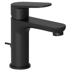 Смеситель для умывальника Kludi X1 однорычажный, черный матовый + донный клапан