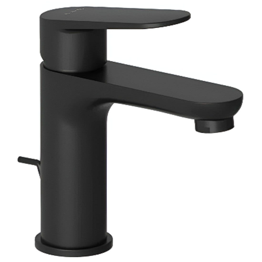 LEO-322883975 Смеситель для умывальника Kludi X1 однорычажный, черный матовый + донный клапан