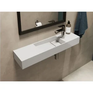 Умывальник подвесной Miraggio Toni L 850x220 прямоугольный, белый