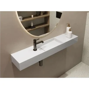 Умывальник подвесной Miraggio Toni R 1050x220 прямоугольный, белый