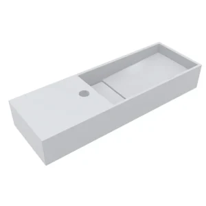Умывальник накладной Miraggio Toni R 650x220 прямоугольный, белый матовый