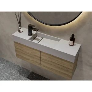 Умывальник накладной Miraggio Toni 850x220 прямоугольный, белый