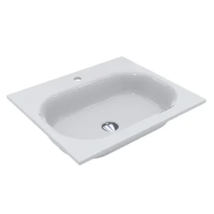 Умивальник врезной Miraggio Lake 600x500 прямоугольный, белый