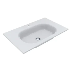 Умывальник врезной Miraggio Lake 800x500 прямоугольный, белый