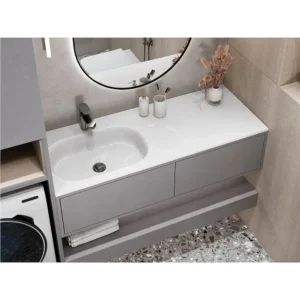 Умивальник врезной Miraggio Lake L 1250x500 прямоугольный, белый