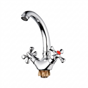 Смеситель для раковины Mixxus TLC4-827 двухвентильный, хром (MI6497)