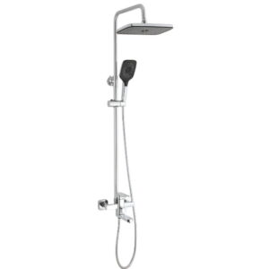 Душевая система Mixxus Relax 009-J с регулировкой высоты, силумин, хром